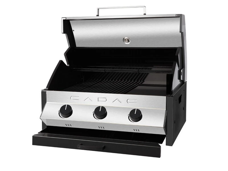 Cadac Inbouwbarbecue Meridian Built-in 3 Brander RVS 4 Cadac Inbouwbarbecue Meridian Built-in 3 Brander RVS - Afbeelding 4