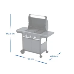 Campingaz Gasbarbecue 3 Series Select 3 EXS -Goedkope Hortus Licht Winkel 139 5 campingaz gasbarbecue 3 series select 3 exs afmeting open 2181074