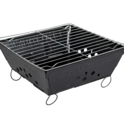 Camp-Gear Barbecue Envelop Opvouwbaar Houtskool Zwart