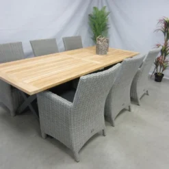 Te Velde Tuinmeubelen Amy Tuinstoel Met Lucan Teak Tuintafel