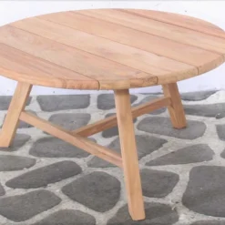 Sens Line Woody Teak Sidetable Ø80 Cm FSC Recycled Teak