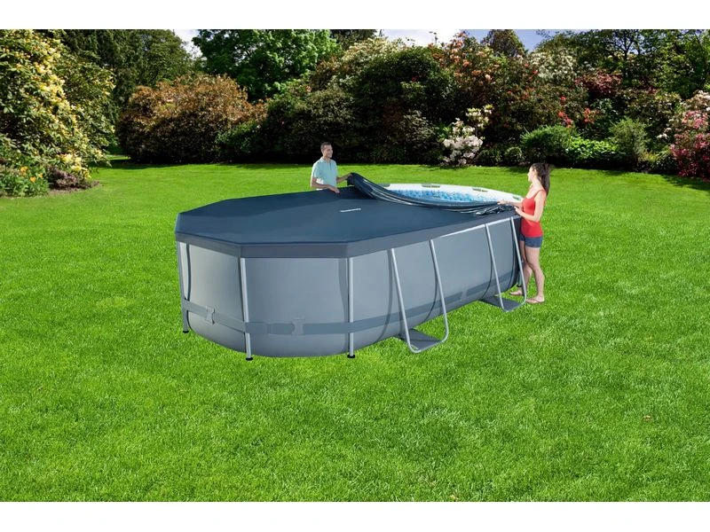 Bestway Flowclear Cover Power Steel Ovaal 427 2 Bestway Flowclear Cover Power Steel Ovaal 427 - Afbeelding 2