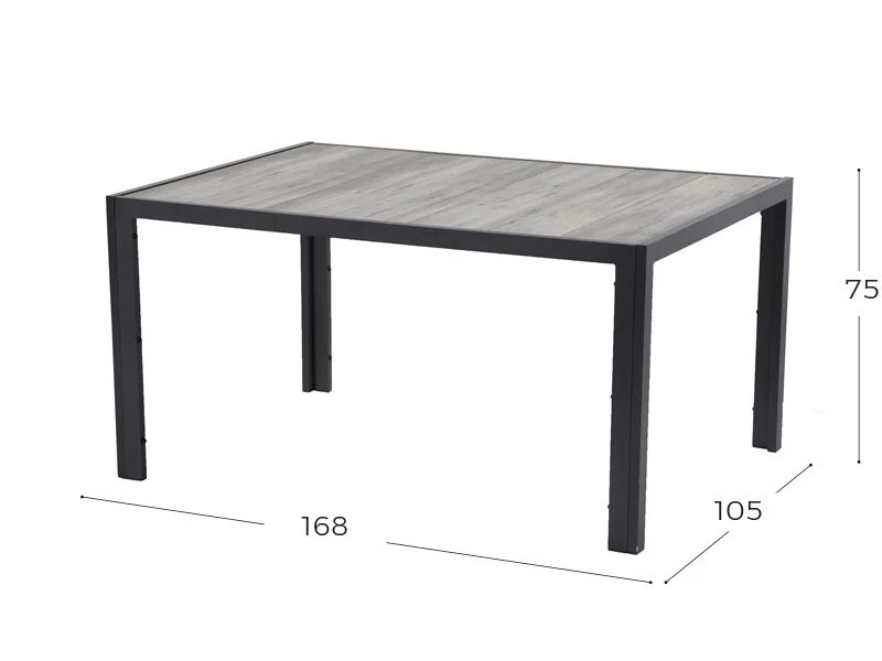 Hartman Tanger Tuintafel 168 Antraciet 2 Hartman Tanger Tuintafel 168 Antraciet - Afbeelding 2