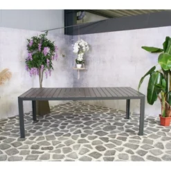 Sensline Jersey Tuintafel Polywood 220 Antraciet