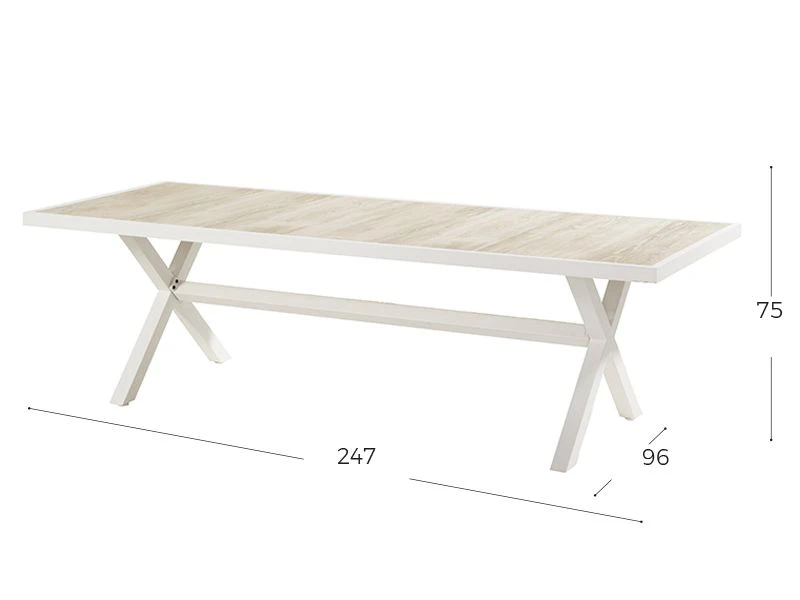 Hartman Canterbury Tuintafel 247 Wit 2 Hartman Canterbury Tuintafel 247 Wit - Afbeelding 2