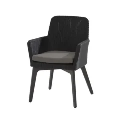 4SeasonsOutdoor Dining Tuinstoel Lisboa Antraciet Met Alu Frame