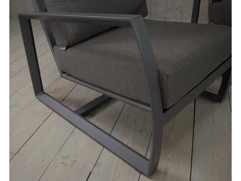 Taste By 4 Seasons Outdoor Mauritius Lounge-sofa-set 3 Zits Matt Carbon 5 Taste By 4 Seasons Outdoor Mauritius Lounge-sofa-set 3 Zits Matt Carbon - Afbeelding 5