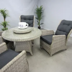 Te Velde Tuinmeubelen Tuinset Bombay Met Ronde Tafel + Lazy Susan -Goedkope Hortus Licht Winkel 48 10 te velde tuinmeubelen tuinset bombay met ronde tafel lazy susan bombaydiningset