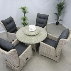 Te Velde Tuinmeubelen Tuinset Bombay Met Ronde Tafel + Lazy Susan -Goedkope Hortus Licht Winkel 48 12 te velde tuinmeubelen tuinset bombay met ronde tafel lazy susan bombaydiningset