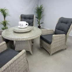 Te Velde Tuinmeubelen Tuinset Bombay Met Ronde Tafel + Lazy Susan -Goedkope Hortus Licht Winkel 48 9 te velde tuinmeubelen tuinset bombay met ronde tafel lazy susan bombaydiningset